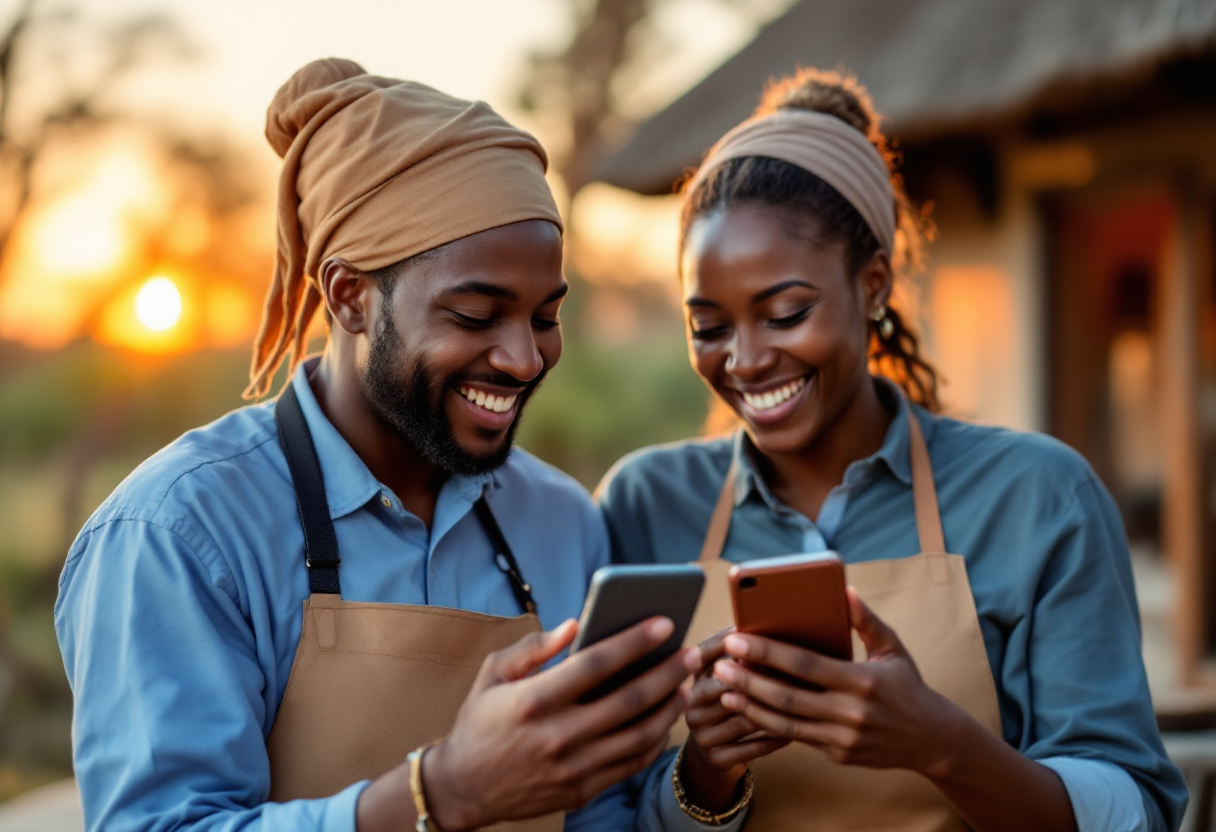 Smiling staff welfare committee managing tips